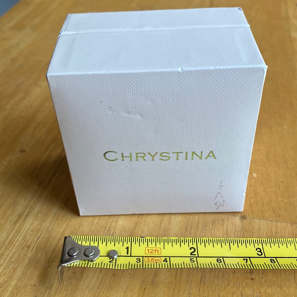 EARRINGS CHRYSTINA GENUINE CRYSTAL empty GIFT BOX